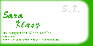 sara klasz business card